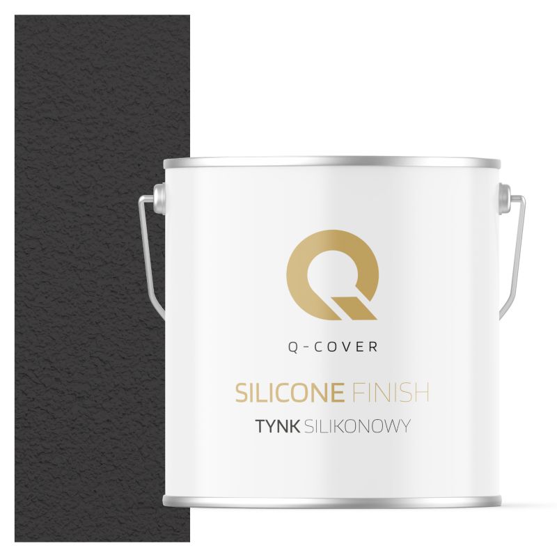 Tynk Silikonowy Elewacyjny Baranek 2.0mm Q-Cover Czarny F268 7KG