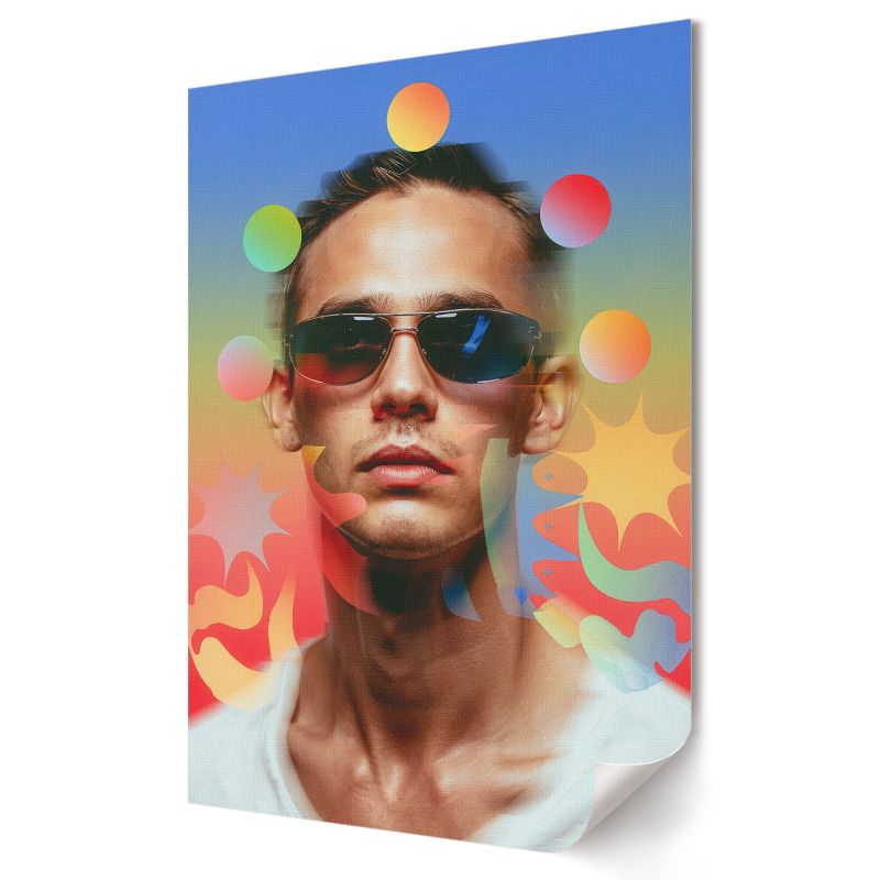 Plakat na ścianę Wallfluent Format A4 Kolorowy portret Artysta Abece 1 szt.