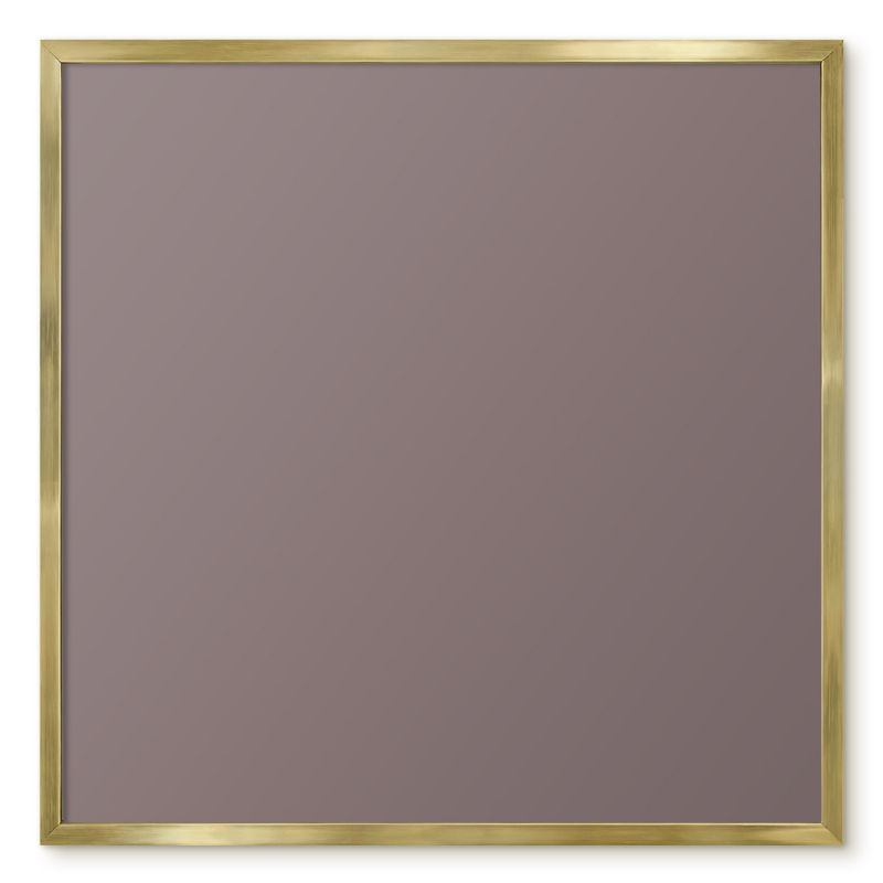 Tablica Na Magnesy Z Wakacji Tulup 50x50 cm Popielaty brąz - Złota rama Do sypialni, salonu 1 szt.