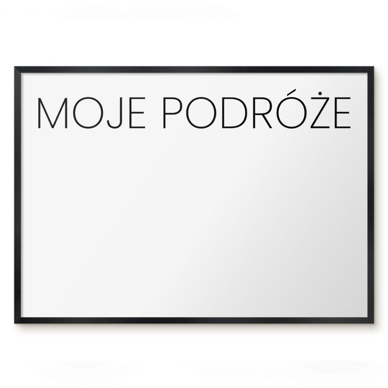 Tablica Magnetyczna Na Magnesy Tulup 70x50 cm Moje podróże 3 - Czarna rama Do salonu, sypialni 1 szt.