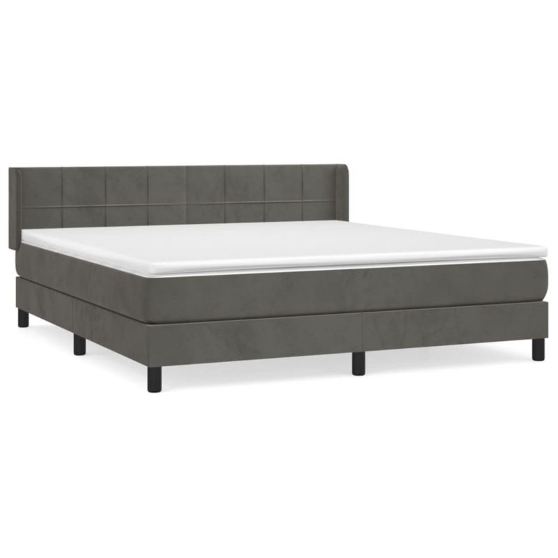 Łóżko kontynentalne WaszeMeble 160x200 cm ciemnoszare WM-3130968 1 szt.