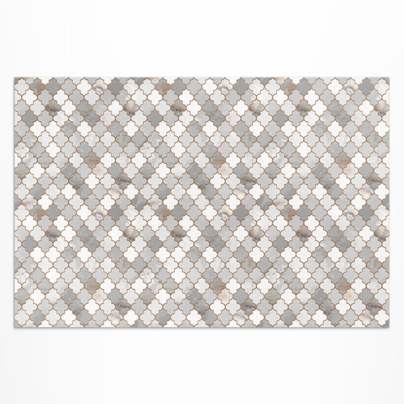 Zewnętrzny Dywan Winylowy Wallfluent 60x90 cm Modna kamienna mozaika stylowe kafelki 1 szt.