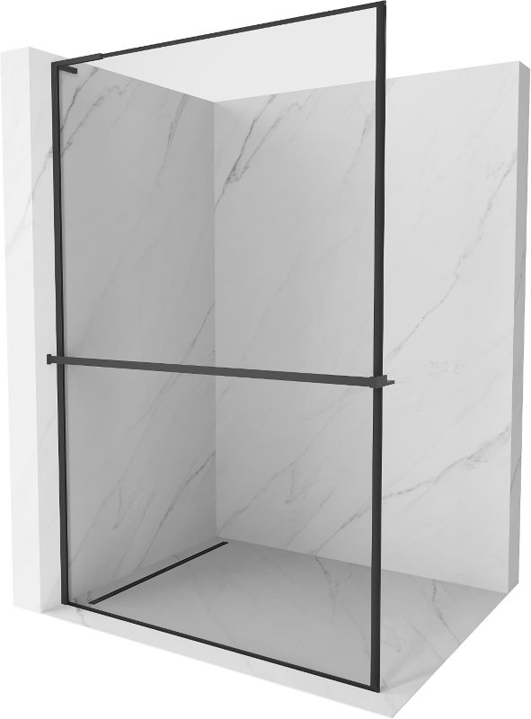 Ścianka prysznicowa Mexen Kioto+ L czarny wzór 90 x 200 cm 800-090-123-70-70 1 szt.