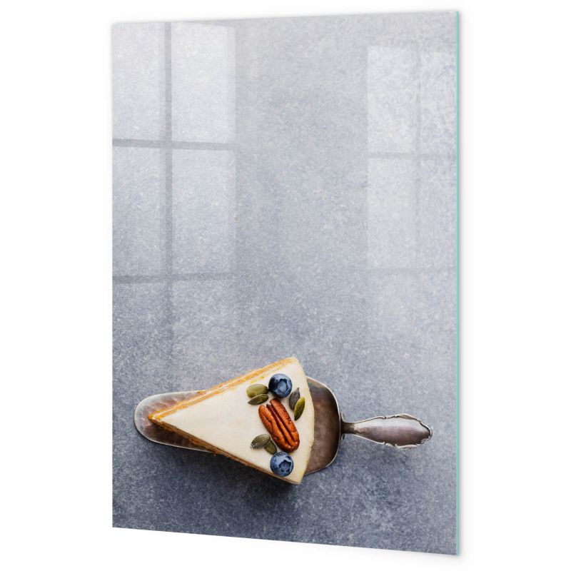 Szklana Tablica Do Pisania Magnetyczna Tulup 40x60 cm Kawałek ciasta Menu do kawiarni Czarny marker 1 kpl