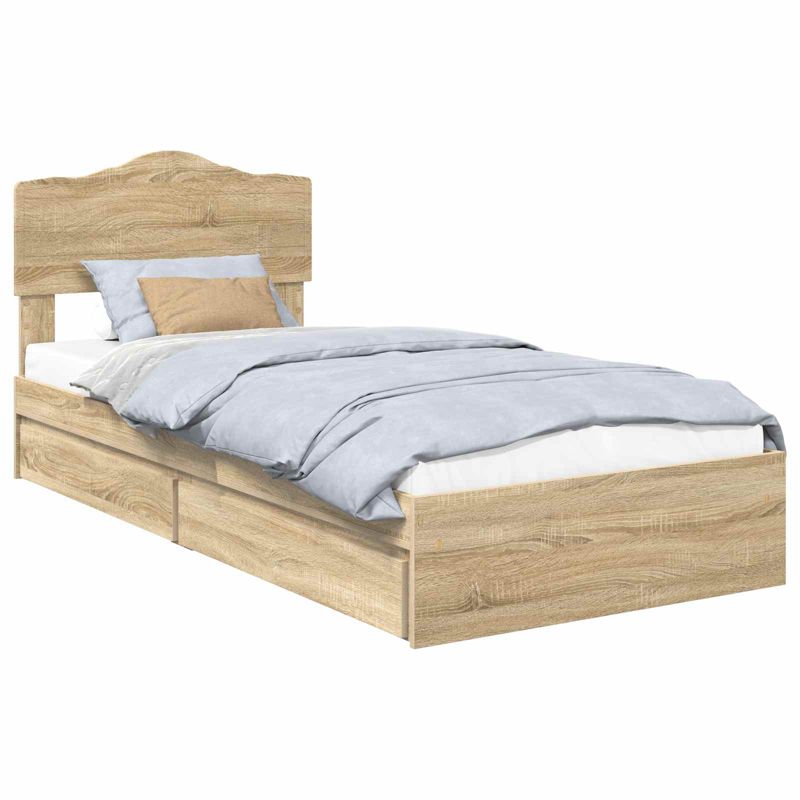 Łóżko WaszeMeble z Szufladami 100x200 cm Brązowe WM-3413126 1 szt.