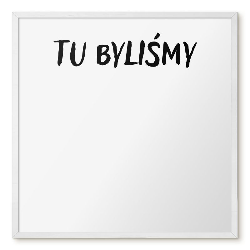 Tablica Na Magnesy Z Wakacji Tulup 50x50 cm Tu byliśmy - Biała rama Do salonu, sypialni 1 szt.