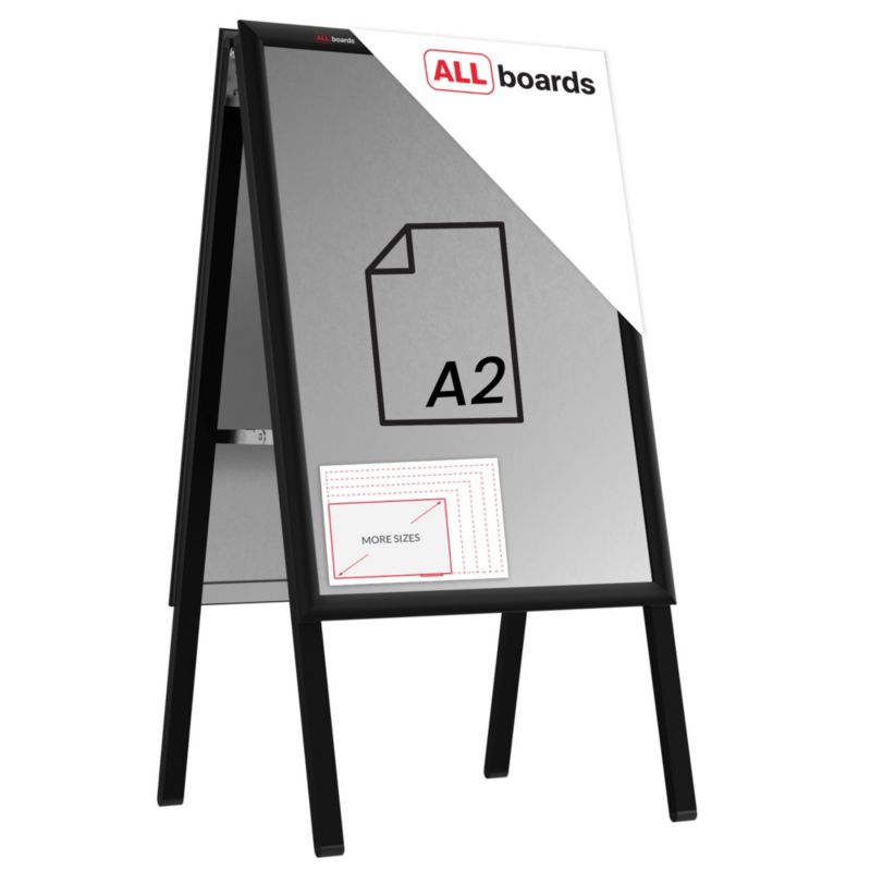 Potykacz A2 typu OWZ rama aluminiowa czarny 1 szt. ALLboards