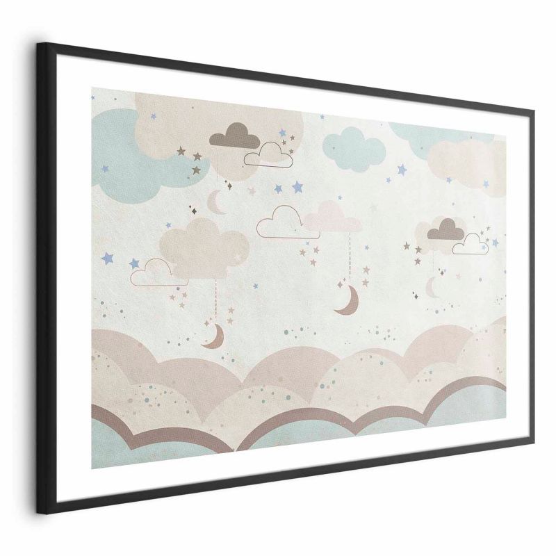 Plakat Artgeist Bajkowa noc 60x40 cm z ramą czarną 1 szt