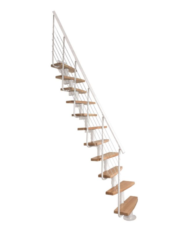 Schody Wewnętrze ATRIUM Mini Plus Lux 12 Elementów Ral 9003 Stopnie Dąb 1 szt.
