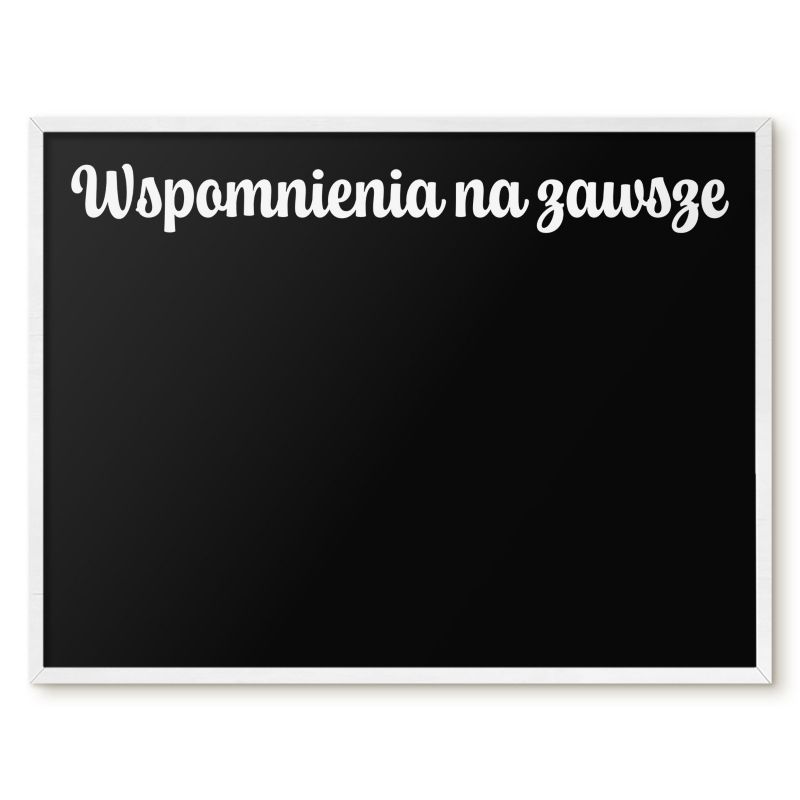 Tablica Magnetyczna Dekoracyjna Tulup 80x60 cm Wspomnienia na zawsze 6 - Biała rama Do salonu, sypialni 1 szt.