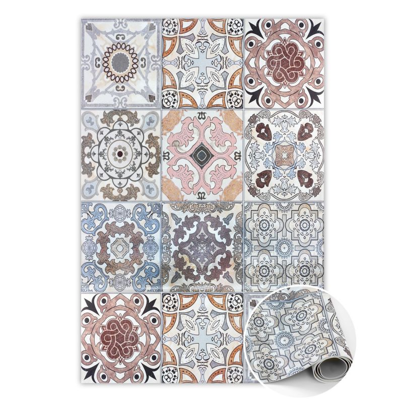 Dywan Tulup Winylowy 60x90 cm Portugalskie kafle Do Salonu Dekoracyjny 1 szt.