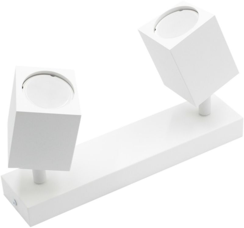 Kinkiet ścienny IdeaLED Quantus biały 2 x GU10 x 40W IP20 wym: 15 x 26 x 6 cm - 1 szt.