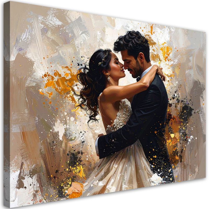 Obraz do salonu sypialni kuchni biura Feeby Zakochana para miłość 45x30cm 1szt