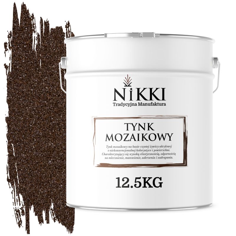 Tynk Mozaikowy NIKKI Brązowy Ciemny M95 12,5KG