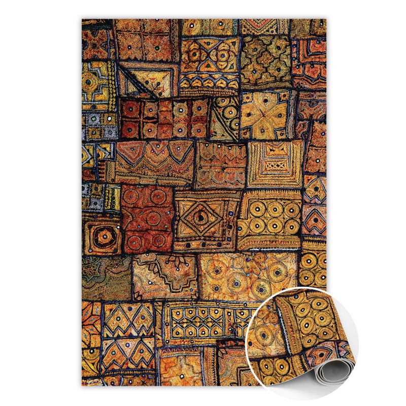 Dywan Tulup Winylowy 100x150 cm Turecka mozaika Do Salonu Dekoracyjny 1 szt.