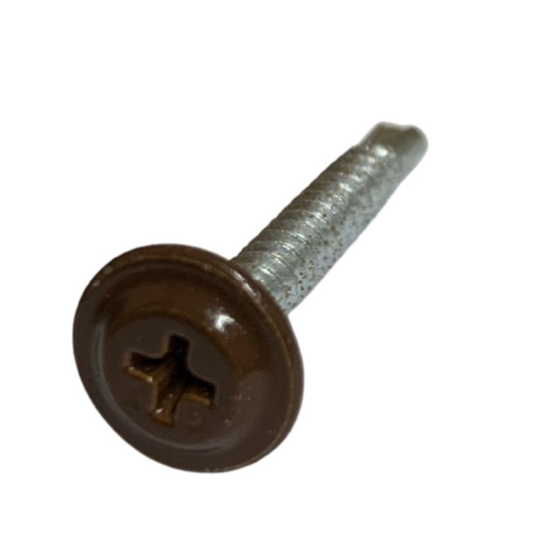 Wkręty samowiercące Etanco 4,2x25 do blachy podkładkowe RAL8011 GM-B250szt.