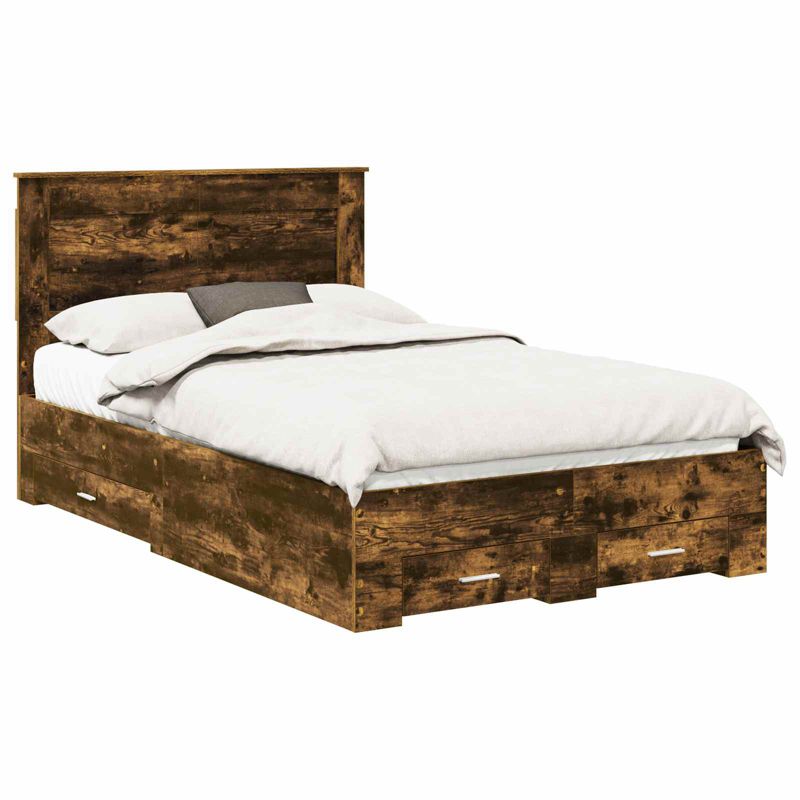 Łóżko WaszeMeble z Szufladami 135x190 cm Brązowe WM-3410330 1 szt.