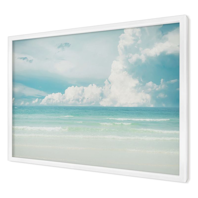 Tablica magnetyczna do salonu Wallfluent 60x40 Morska harmonia w białej ramie 1szt