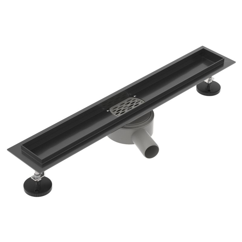 Korpus odpływu liniowego SEVANTE obrotowy 70 cm czarny FLAT 1 szt.