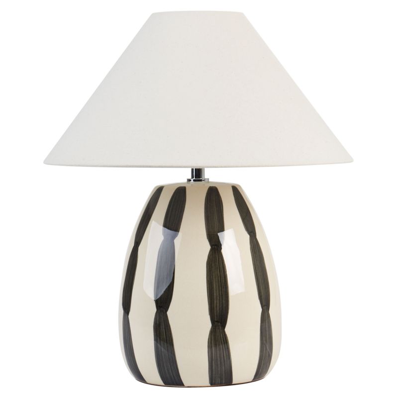 Lampa stołowa Luchetti Ceramika Czarny/ biały 1 szt.