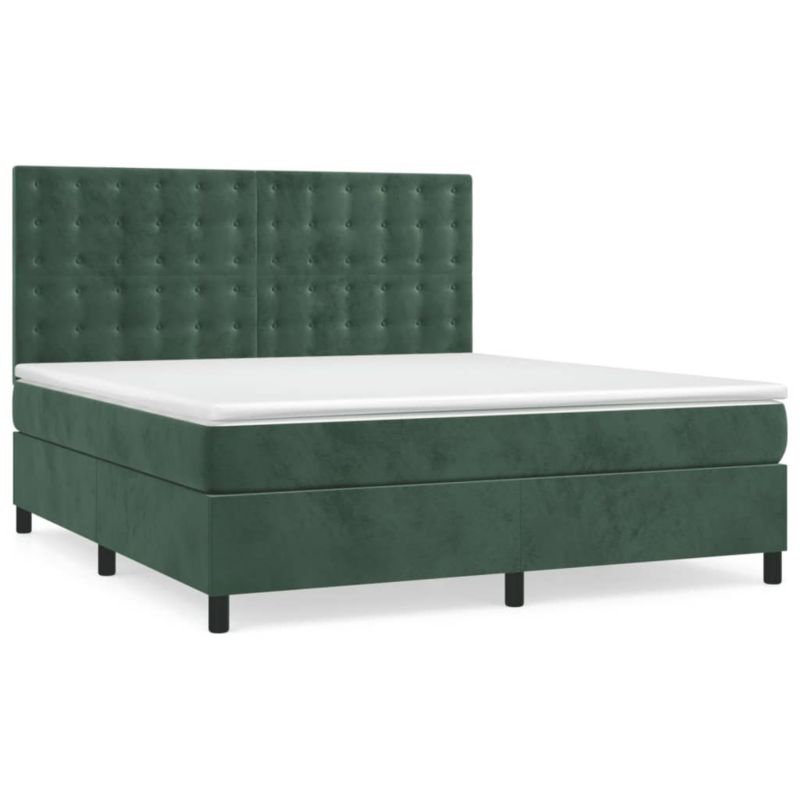 Łóżko kontynentalne WaszeMeble 180x200 cm ciemnozielone WM-3143280 1 szt.