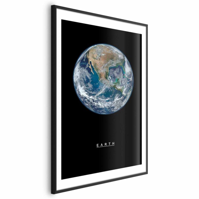 Plakat Artgeist Ziemia 21x30 cm z ramą czarną z marginesem 1 szt