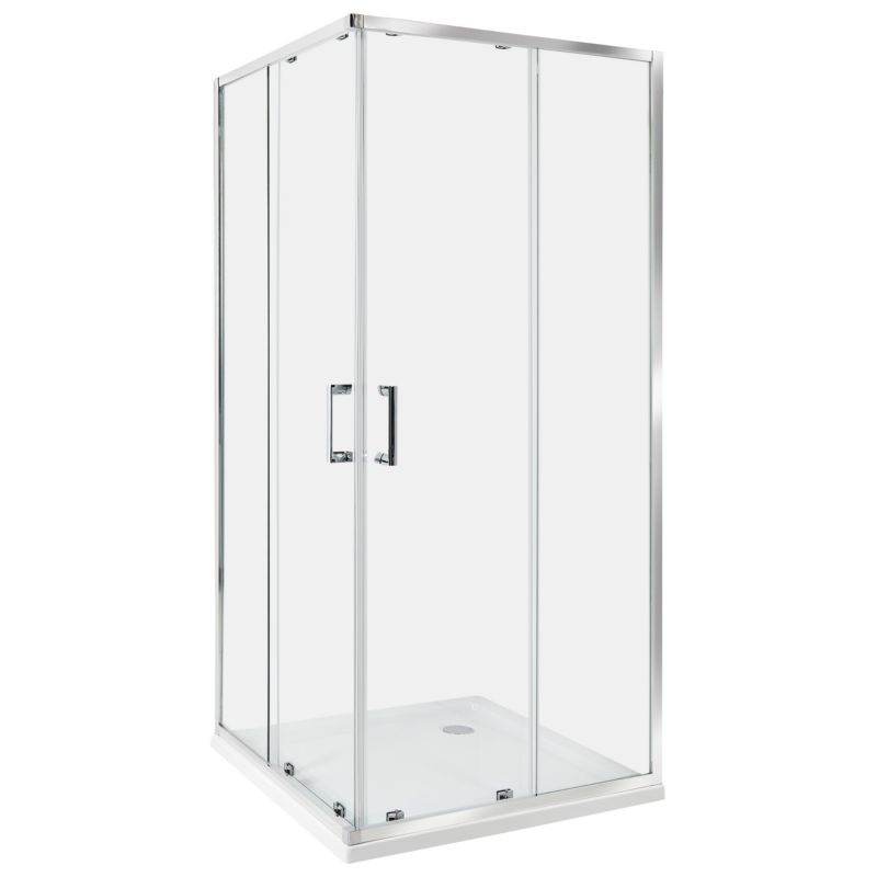 Kabina prysznicowa Tela 90 x 90 x 185 cm Srebrny 1 szt.