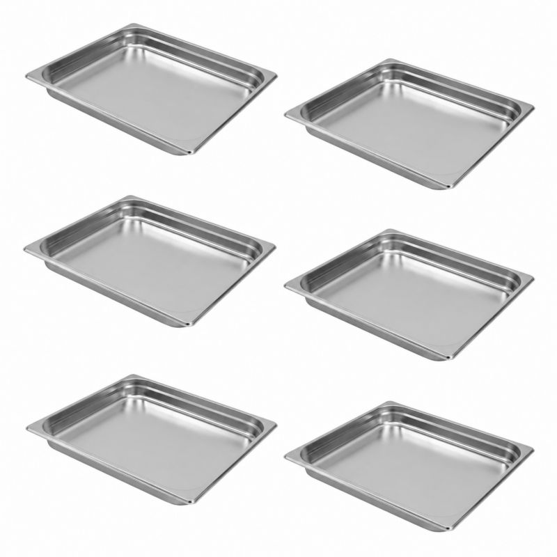 Pojemnik na żywność gastronomiczny GN Mega-M stal nierdzewna 2/3 353x325x40mm zestaw 6 szt.