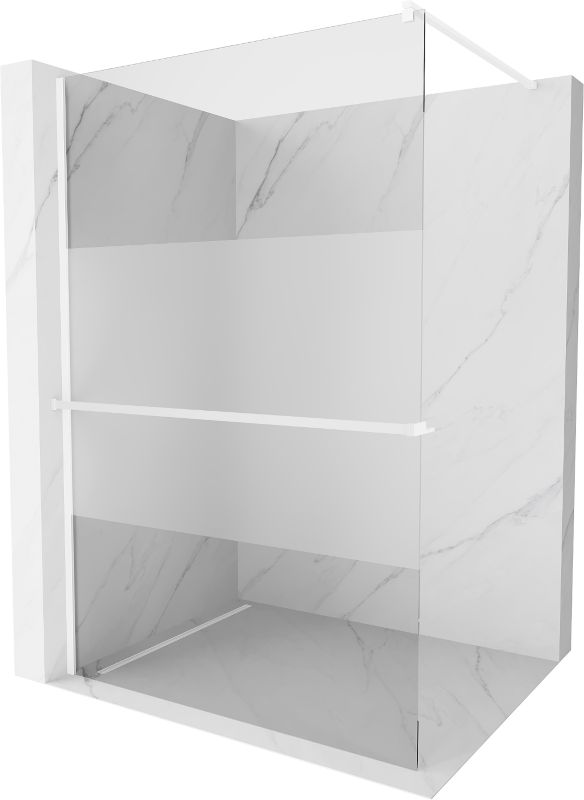 Ścianka prysznicowa Mexen Kioto+ biała szron/transparent 90x200 800-090-121-20-35 1 szt.