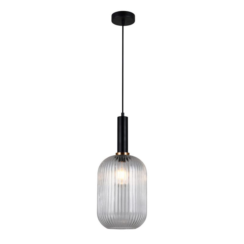 Lampa sufitowa wisząca Italux Antiola 1348 czarna nowoczesna 1xE27 x 1 szt.