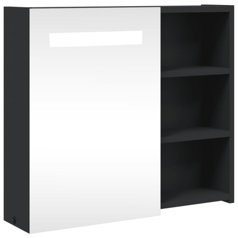 Szafka łazienkowa wisząca WaszeMeble czarna z lustrem WM-357971 1 szt.