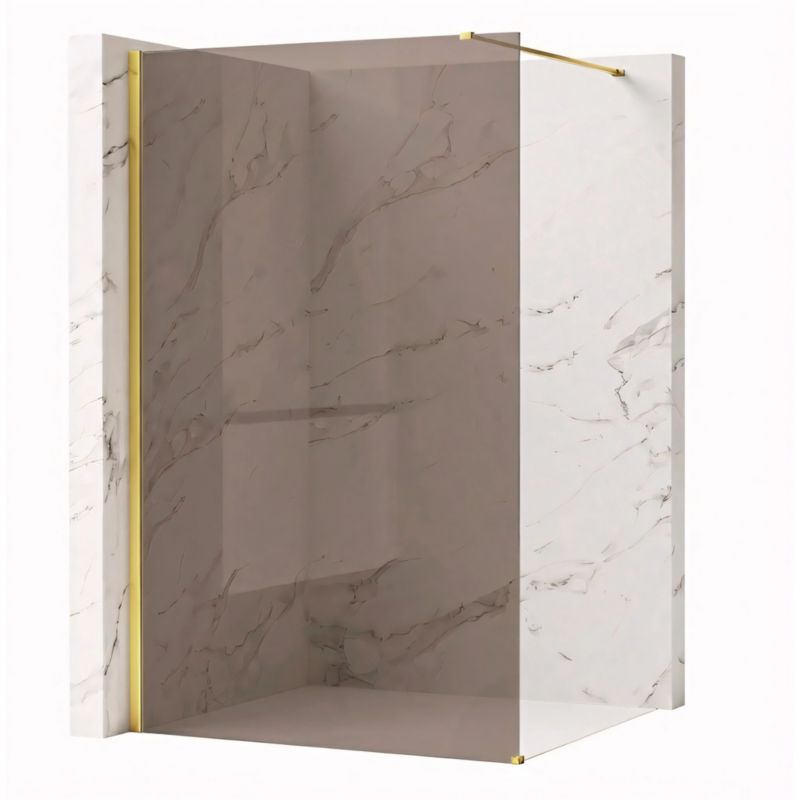Ścianka Prysznicowa Rea Flexi Brown 140 Złoty 140x195cm 1szt