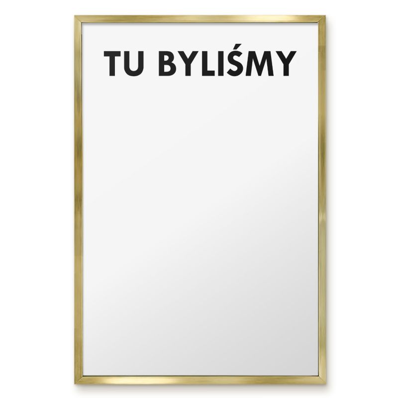 Tablica Magnetyczna W Ramie Tulup 40x60 cm Tu byliśmy 2 - Złota rama Do salonu, sypialni 1 szt.