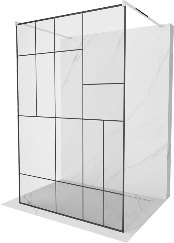 Ścianka prysznicowa Mexen Kioto czarny wzór 140 x 200 cm 800-140-002-01-78 1 szt.
