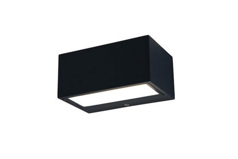 Kinkiet zewnętrzny odlew aluminiowy Lutec GEMINI czarny LED 8.8W 3000K 700lm IP54 wym:6,5x14x8,9cm - 1 szt.