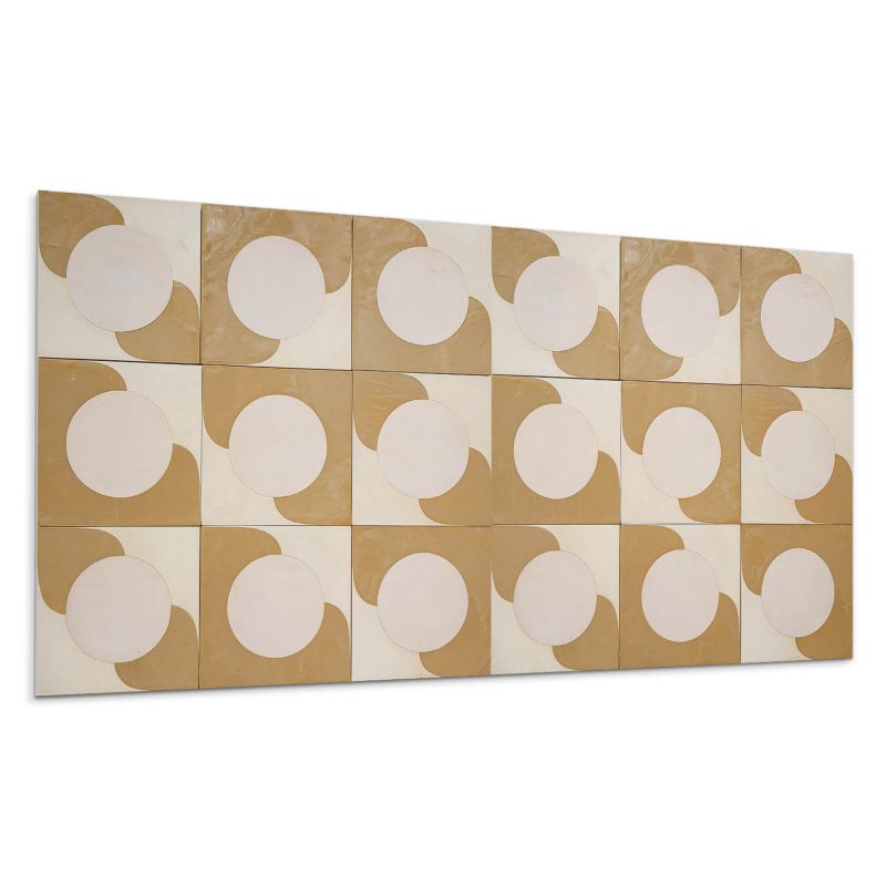 Panel samoprzylepny Wallfluent 100x50 cm Motyw kół i łuków w geometrycznym stylu 1 szt.