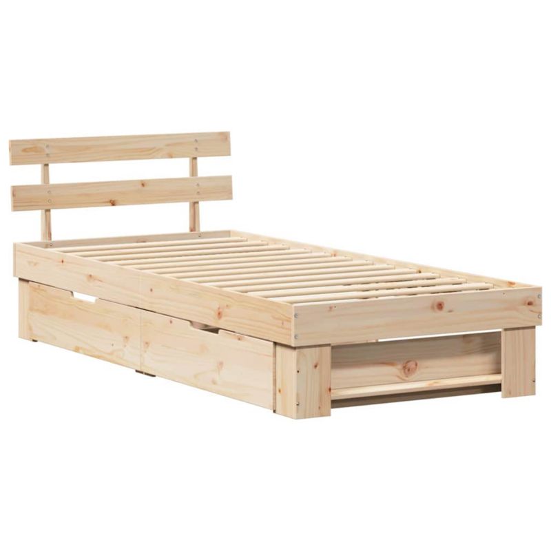 Łóżko drewniane WaszeMeble 90x200 cm brązowy WM-872542 1 szt.