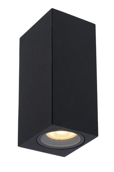 Kinkiet ścienny zewnętrzny Lucide Zaro czarny 2 x GU10 x 35W IP44 wym: 16 x 6,8 x 7,8 cm - 1 szt.