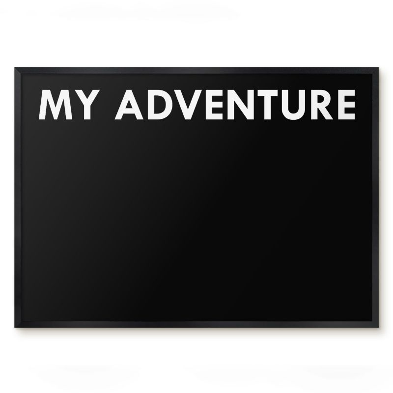 Tablica Na Magnesy Tulup 70x50 cm My adventure 7 - Czarna rama Do salonu, sypialni 1 szt.