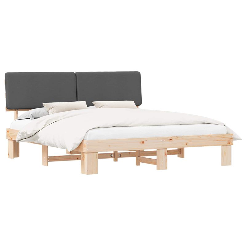 Łóżko Drewniane WaszeMeble 200x200 cm Brązowe WM-3398075 1 szt.