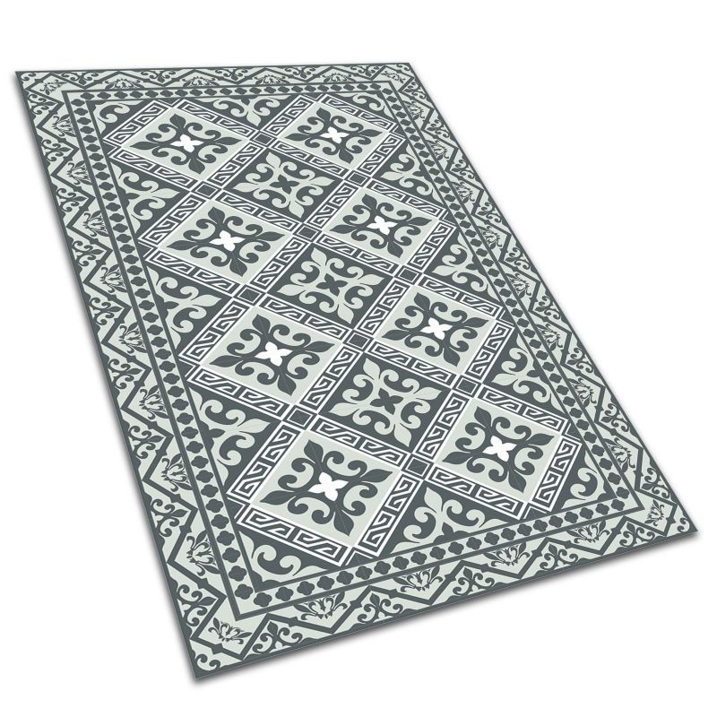Winylowy Dywan Tarasowy Tulup 140x210 cm Do Ogrodu, Na Taras Geometryczny wzór kwiaty 1 szt.
