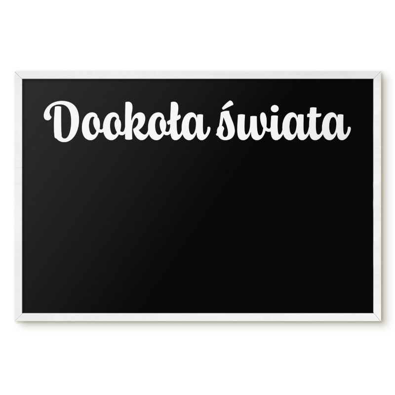 Tablica Magnetyczna Do Biura Tulup 60x40 cm Dookoła świata 6 - Biała rama Do salonu, sypialni 1 szt.