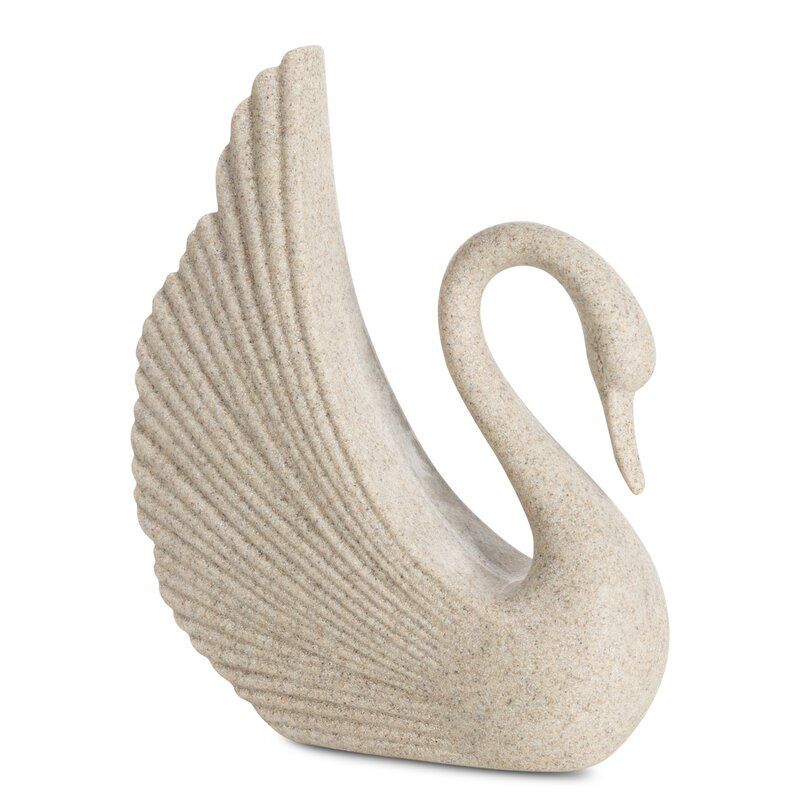 Figurka dekoracyjna Logan 05 Łabądź Eurofirany 15 x 6 x 18 cm beżowa 1 szt.