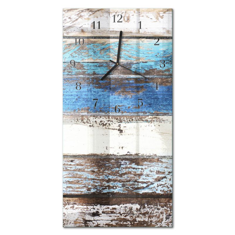 Zegar Ścienny Bez Tykania Tulup 30x60 cm z Czarnymi Wskazówkami Podłoga 1 szt.