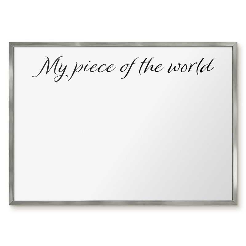 Tablica Magnetyczna W Ramie Tulup 70x50 cm My piece of the world 4 - Srebrna rama Do salonu, sypialni 1 szt.