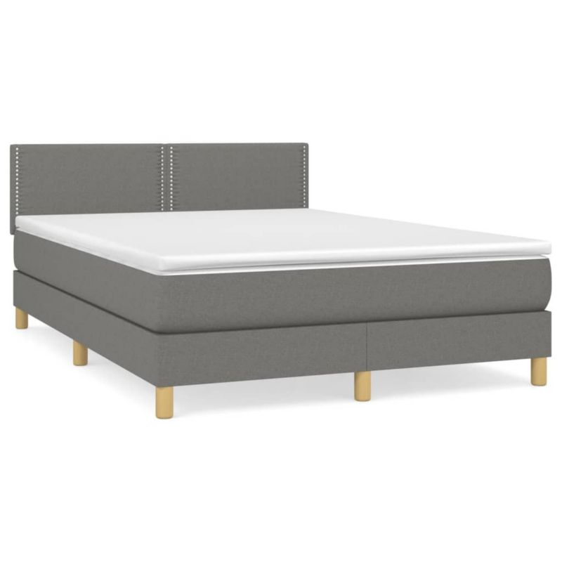 Łóżko kontynentalne WaszeMeble 140x190 cm ciemnoszara WM-3140530 1 szt.