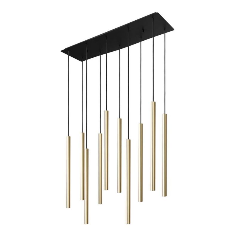 Lampa wisząca Nowodvorski Lighting Laser mosiądz-czarna wym: 130 x 70 x 20 cm 10xG9 x 10W 1 szt.
