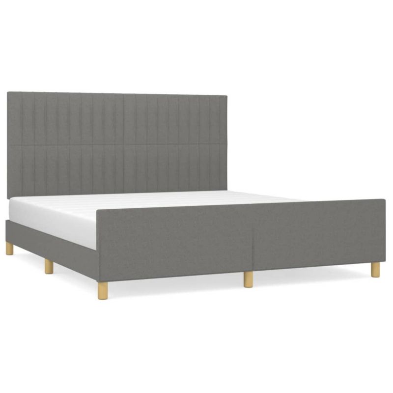Łóżko tapicerowane WaszeMeble 180x200 cm ciemnoszara WM-3125236 1 szt.