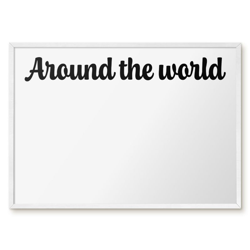 Tablica Magnetyczna Do Biura Tulup 70x50 cm Around the world 1 - Biała rama Do salonu, sypialni 1 szt.