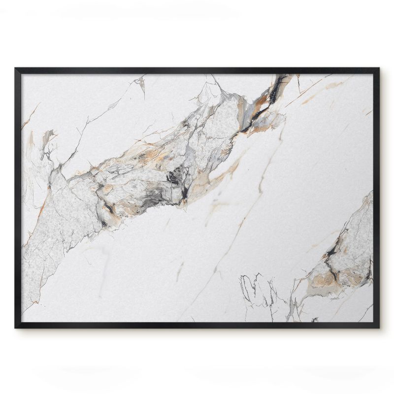 Tablica Magnetyczna Tulup 70x50 cm Marmurowy efekt - Czarna rama Do salonu, biura 1 szt.